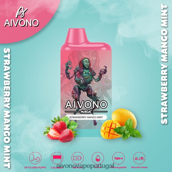 morango manga hortelã Aivono AIM MAGIC cigarro de caixa de 5800 bocas 280DJX97 | Aivono Portugal